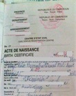 Acte de naissance